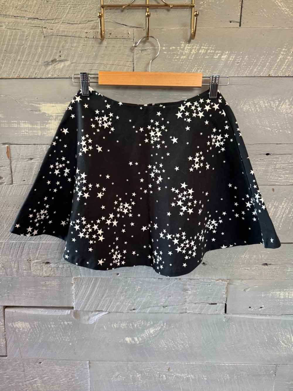 kate spade Black Star-Print Circle Skirt